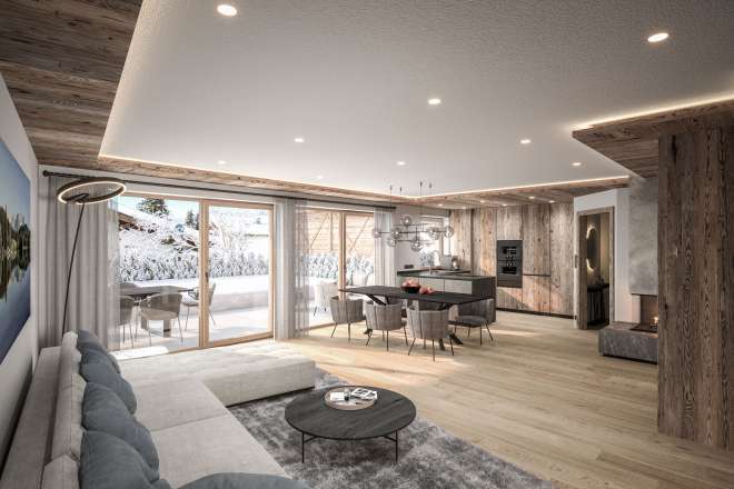 Garden Apartment in an exclusive Three-Family Chalet - Ski-In/Ski-Out
